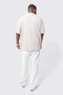 Mens Dove Plus Oversized Gothic Man Rib Neck T-Shirt