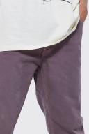 Mens Dusky Pink Tall Overdyed Straight Leg Stacked Jean