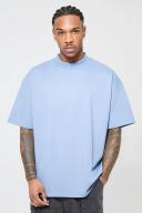 Mens Dusty Blue Oversized Premium Super Heavy T-Shirt