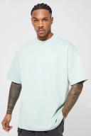 Mens Dusty Green Oversized Premium Super Heavy T-Shirt