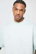 Mens Dusty Green Oversized Premium Super Heavy T-Shirt