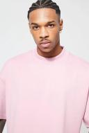 Mens Dusty Pink Oversized Premium Super Heavy T-Shirt