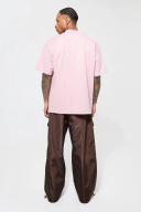 Mens Dusty Pink Oversized Premium Super Heavy T-Shirt