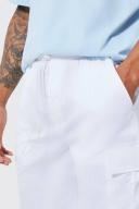 Mens Ecru Elastic Bermuda Lightweight Cargo Short