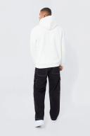 Mens Ecru Man Basic Branded Hoodie