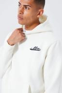 Mens Ecru Man Basic Branded Hoodie