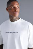 Mens Ecru Oversized Limited Heavyweight T-Shirt