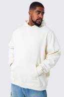 Mens Ecru Plus Basic Hoodie