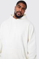 Mens Ecru Plus Basic Hoodie
