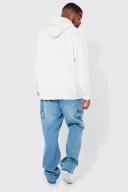 Mens Ecru Plus Basic Hoodie