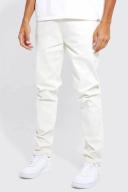Mens Ecru Tall Fixed Waist Stretch Slim Waist Chino