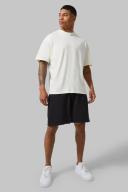 Mens Ecru Training Dept Oversized Short Set