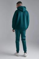 Mens Forest Bonded Scuba Oversized Hoodie