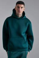 Mens Forest Bonded Scuba Oversized Hoodie