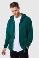 Mens Forest Tall Regular Fit Zip Through Hoodie