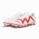 Mens Future Play FG/AG Football Boots - Puma White-Fire Orchid