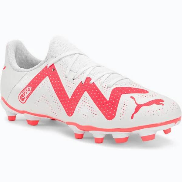Mens Future Play FG/AG Football Boots - Puma White-Fire Orchid