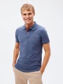 Mens Gant Blue Contrast Collar Poloshirt - Blue