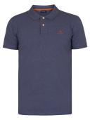 Mens Gant Blue Contrast Collar Poloshirt - Blue