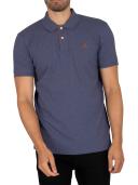 Mens Gant Blue Contrast Collar Poloshirt - Blue