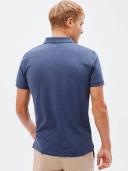 Mens Gant Blue Contrast Collar Poloshirt - Blue