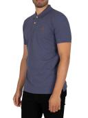 Mens Gant Blue Contrast Collar Poloshirt - Blue