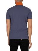 Mens Gant Blue Contrast Collar Poloshirt - Blue