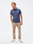 Mens Gant Blue Contrast Collar Poloshirt - Blue