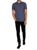 Mens Gant Blue Contrast Collar Poloshirt - Blue