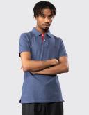 Mens Gant Blue Contrast Collar Poloshirt - Blue