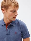 Mens Gant Blue Contrast Collar Poloshirt - Blue