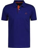 Mens Gant Contrast Collar Polo Shirt - Blue