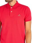 Mens Gant Pink Contrast Collar Polo Shirt - Pink