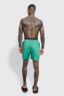 Mens Green Mid Length Man Waistband Swim Shorts