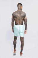Mens Green Mid Length Striped 2 Pack Swim Shorts