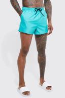 Mens Green Short Length Plain Man Swim Shorts