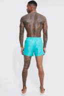 Mens Green Short Length Plain Man Swim Shorts