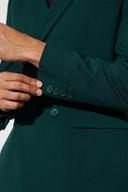 Mens Green Skinny Double Breasted Suit Jacket
