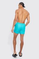 Mens Green Tall Short Length Plain Man Swim Shorts