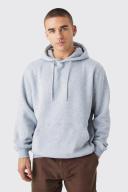 Mens Grey Marl Basic Over The Head Hoodie