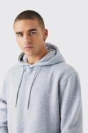 Mens Grey Marl Basic Over The Head Hoodie
