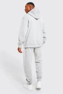Mens Grey Marl Lightweight Oversized Hoodie