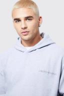 Mens Grey Marl Oversized Limited Premium Boxy Hoodie