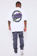 Mens Grey Plus Skinny Stacked Zip Gusset Coated Jean