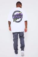 Mens Grey Plus Skinny Stacked Zip Gusset Coated Jean