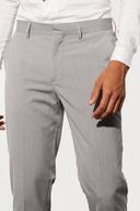 Mens Grey Slim Suit Trousers