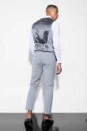 Mens Grey Slim Waistcoat