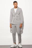 Mens Grey Super Skinny Suit Trousers
