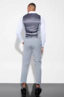 Mens Grey Super Skinny Waistcoat