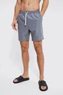 Mens Grey Tall Man Signature Mid Length Swim Shorts